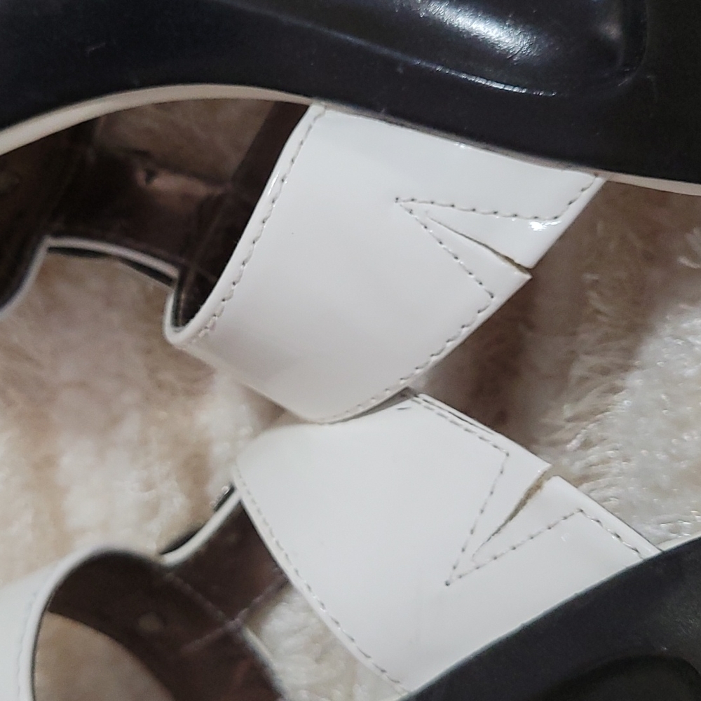 White Croft&Barrow 3" High Heel Sandals Sole Sense Ability Abalone Open Toe 6.5 - Picture 8 of 14